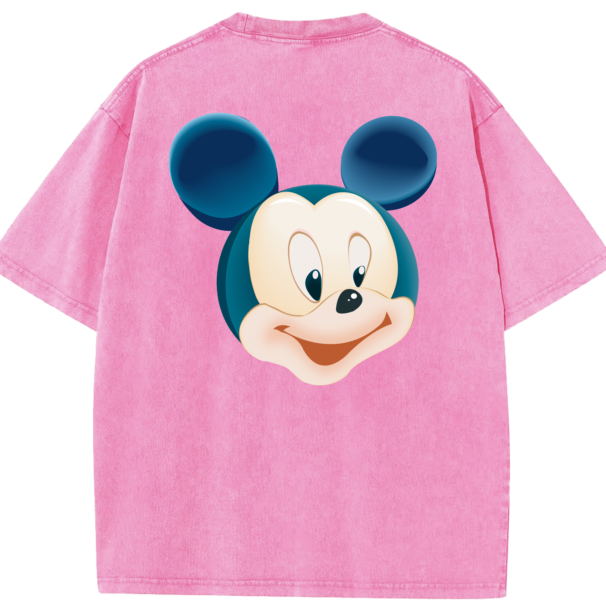 （画像用） ミッキーマウス Mickey Mouse 綿100% ヴィンテージ風 半袖Tシャツ（背面プリント）